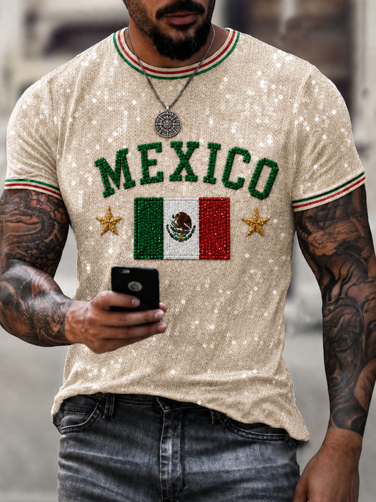 Men's Mexico Lover Art Short Sleeve O-neck T-shirt