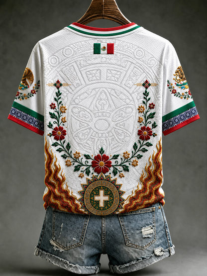 Women's Mexico Lover Art V-neck Short Sleeve T-shirt