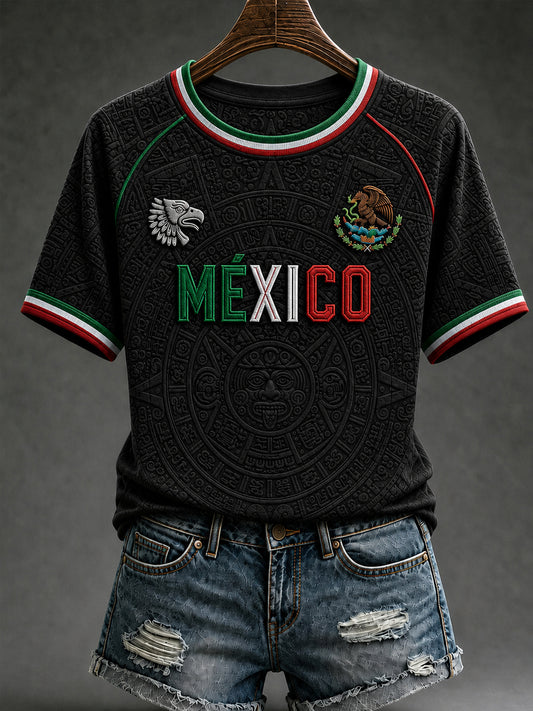 Women's Mexico Lover Art O-neck Short Sleeve T-shirt