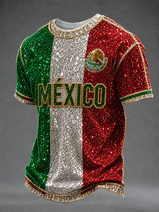 Men's Mexico Lover Art O-neck Short Sleeve T-shirt