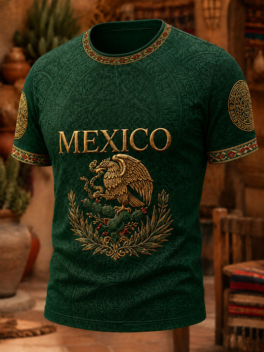Men's Mexican Pride Printed Casual Tee