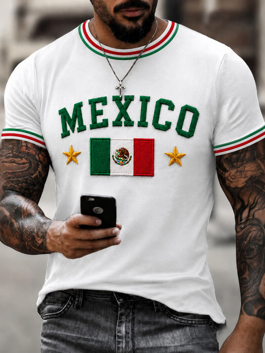 Men's Mexico Lover Art O-neck Short Sleeve T-shirt