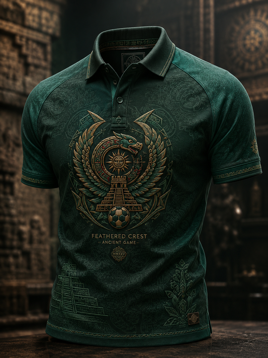 Men's Mexican Football Polo Shirt