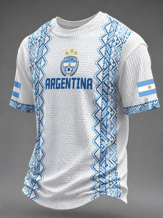 Men's Argentina Football Waffle Short Sleeve