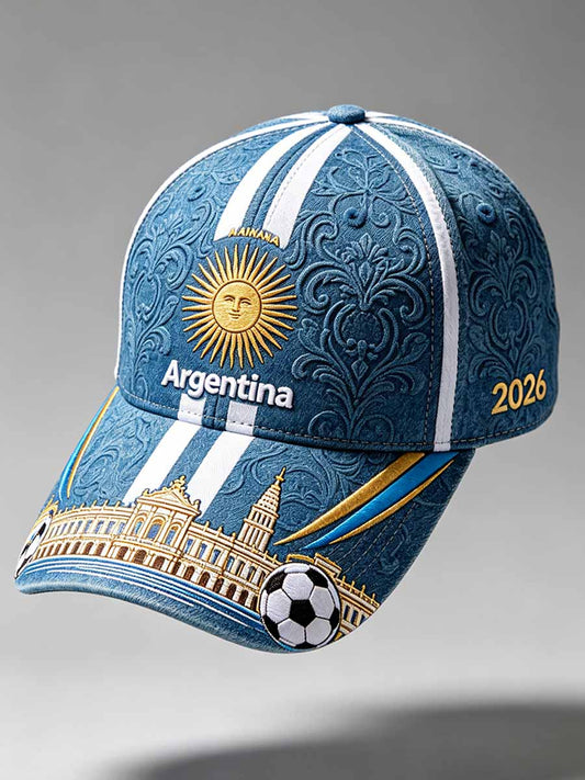 Unisex Argentina Football Souvenir Printed Hat