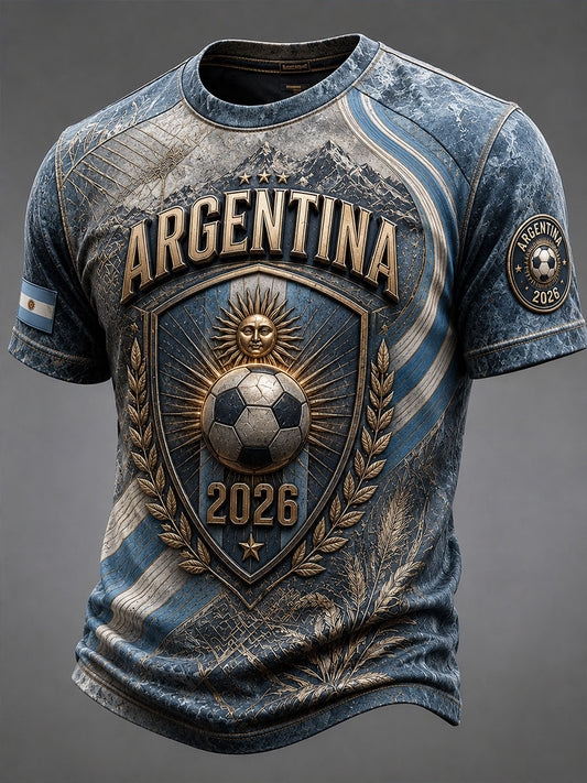 Men's Argentina Football Short Sleeves T-shirt