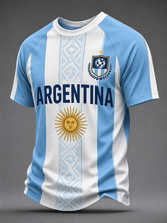 Men's Gift For Football Fans Print Casual Tee