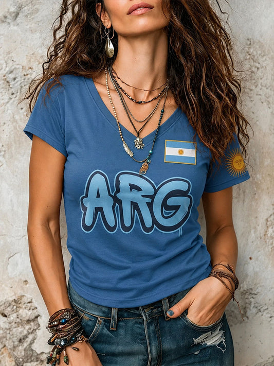 Women's Argentina Short-sleeved T-shirt