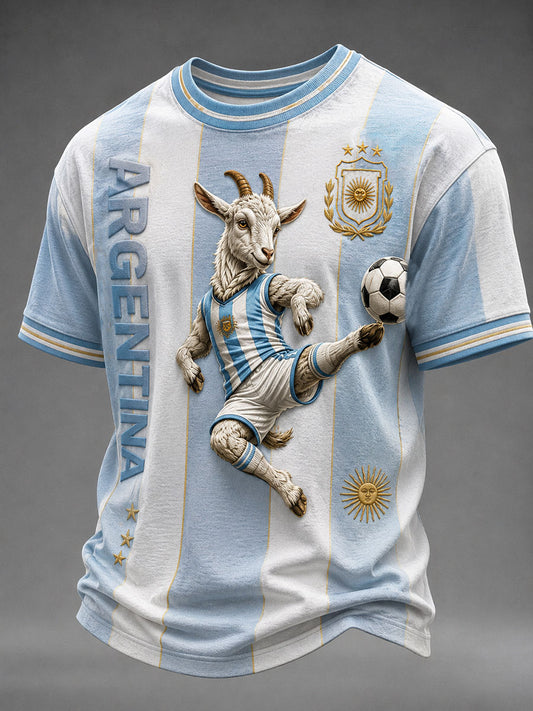 Men's Argentina Football Short Seeves T-shirt