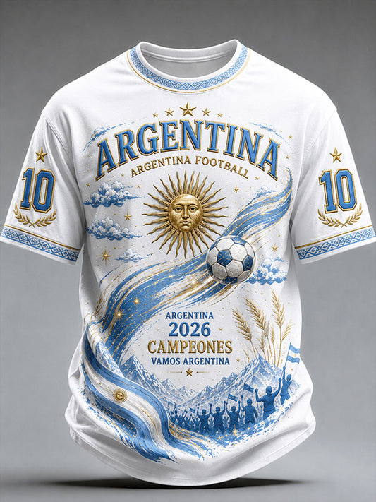 Men's 2026 Argentina Football Style T-shirt