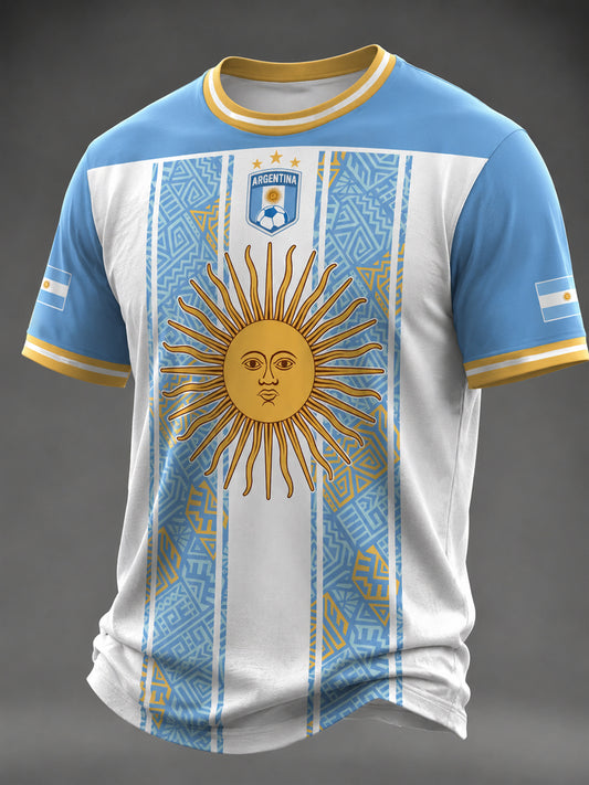 Men's Argentina Football Printed T-shirt