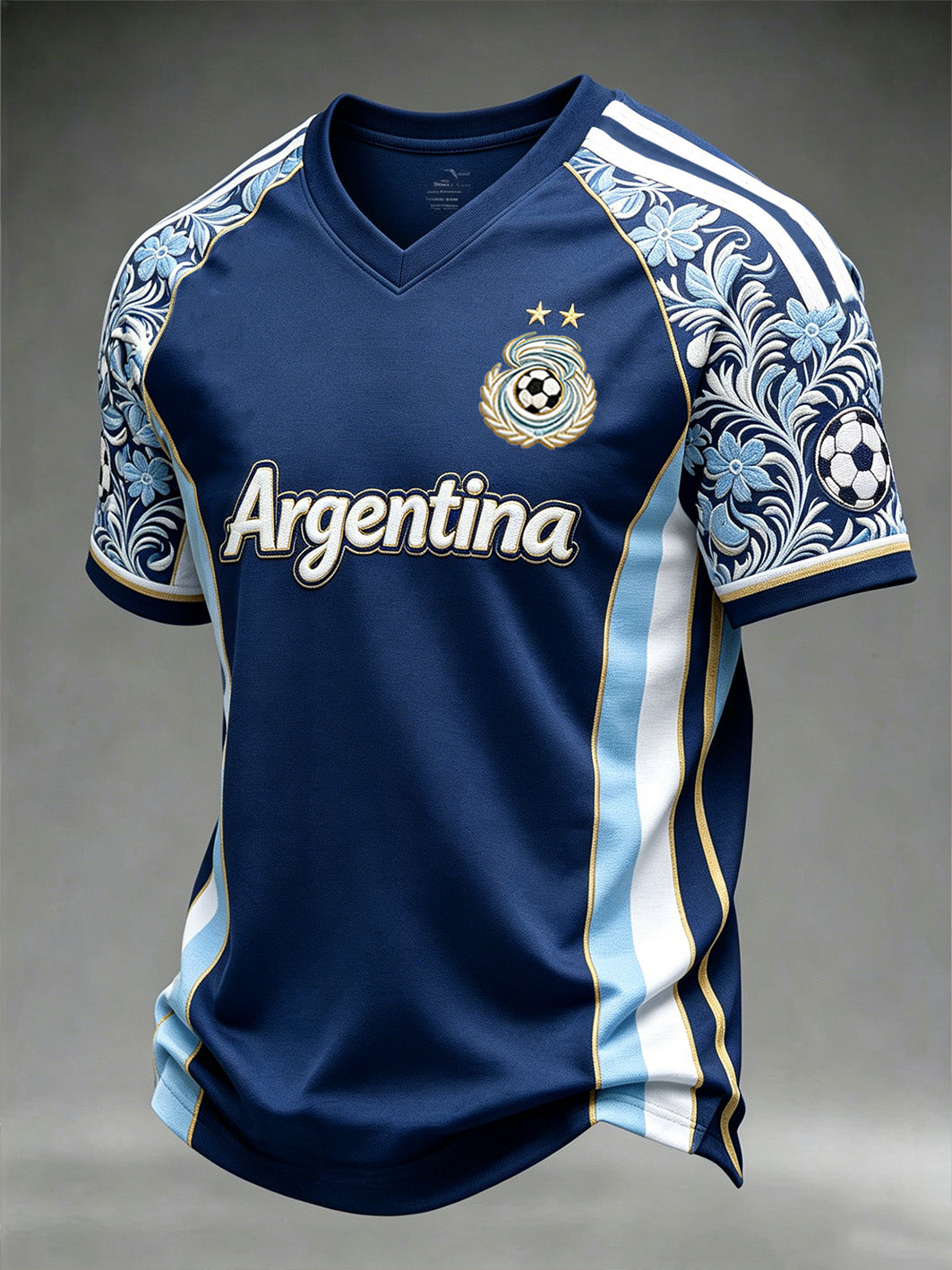 Men's football element print casual sport T-shirts