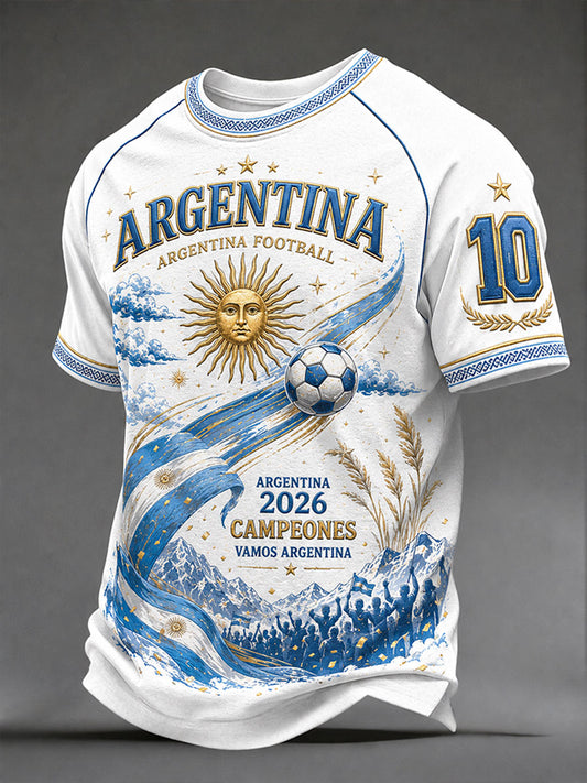 Men's 2026 Argentina Football Style T-shirt