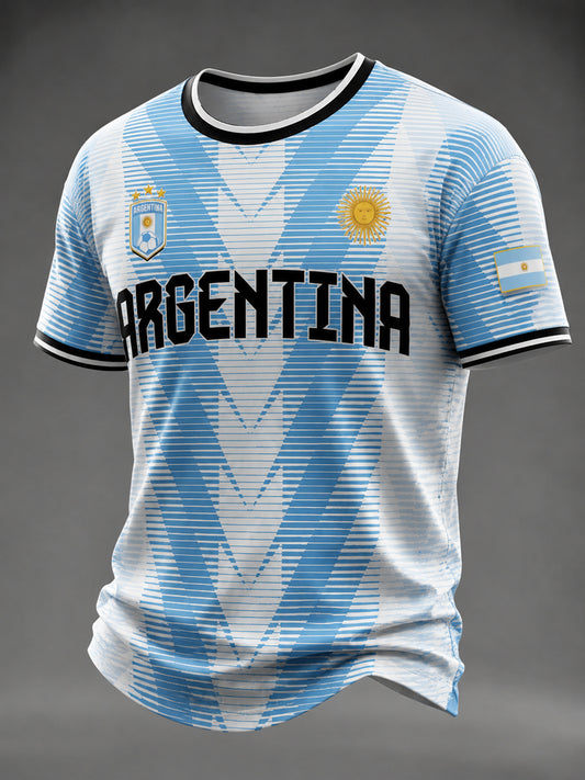 Men's Argentina Football Printed T-shirt