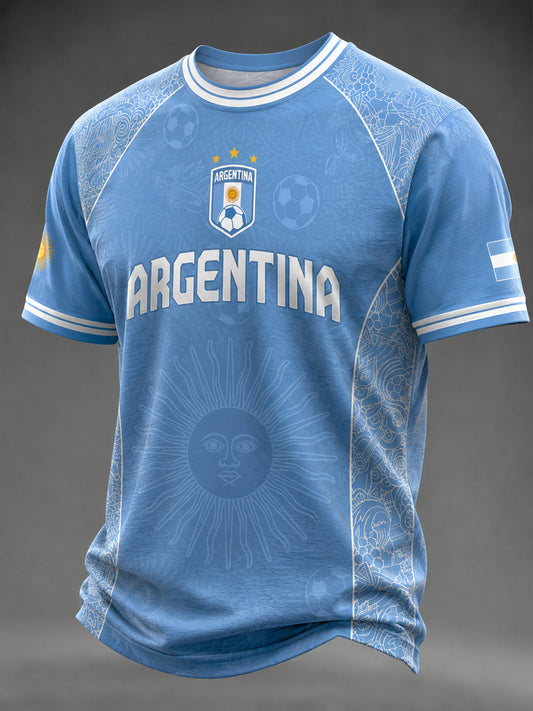 Men's Argentina Football Printed T-shirt
