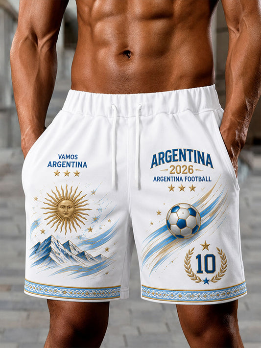 Men's 2026 Argentina Football Style Shorts