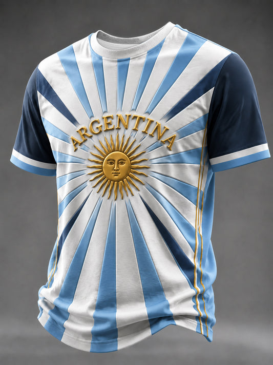 Men's Argentina Football Printed T-shirt