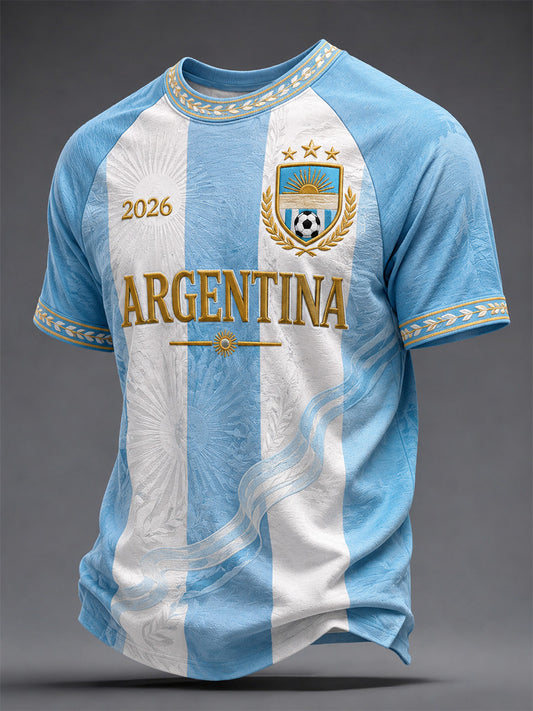 Men's Gift For Football Fans Print Casual Tee