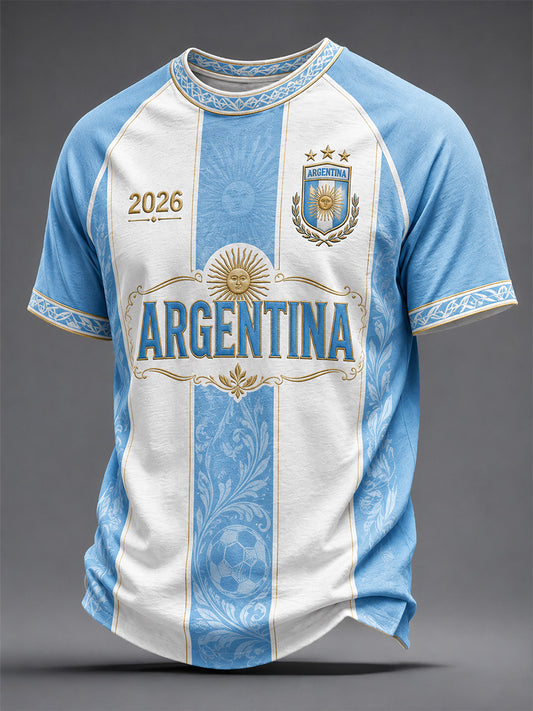 Men's Gift For Football Fans Print Casual Tee