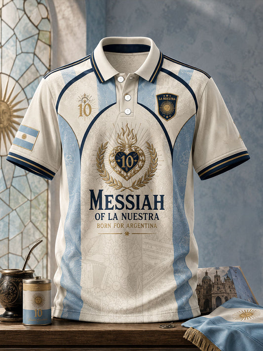 Men's Vamos Argentina Football Lover Art Printed Casual Tops