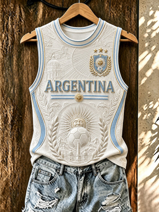 Women's Argentina Football Printed Vests