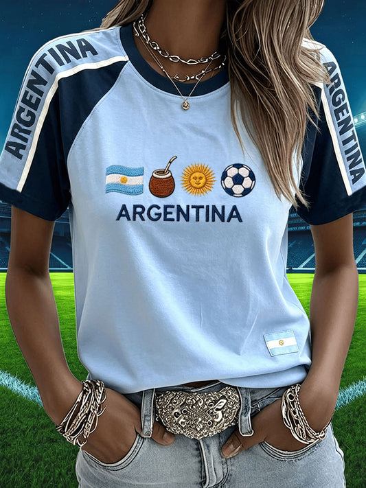 Women's Argentine Football Short Sleeve T-shirt