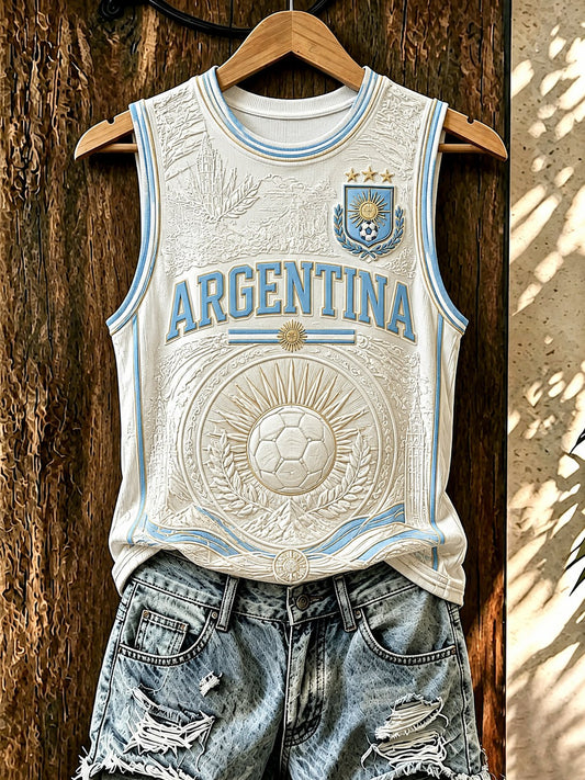 Women's Argentina Football Printed Vests