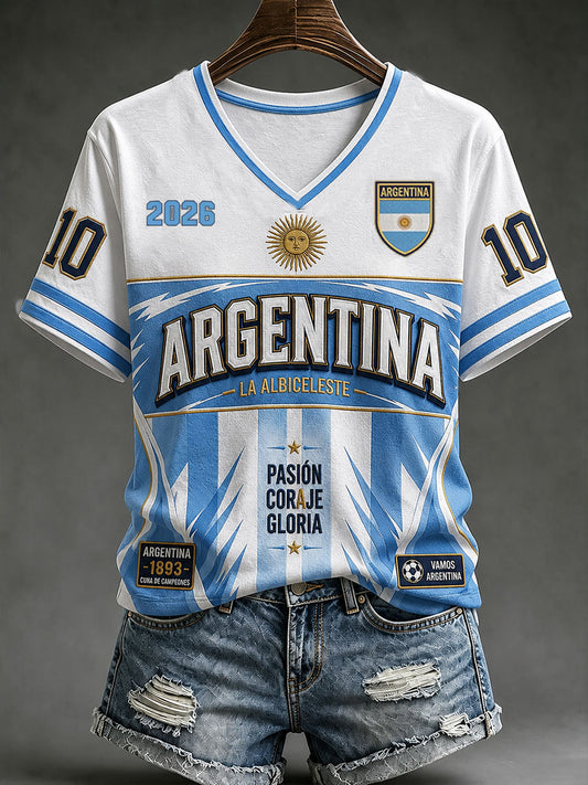 Women's Argentine Football short-sleeved T-shirt