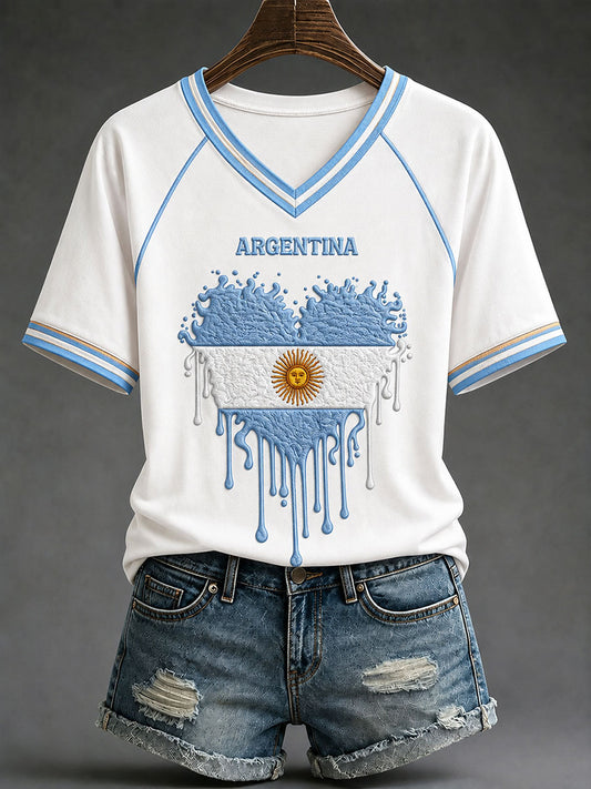 Women's Argentina V-neck T-shirt