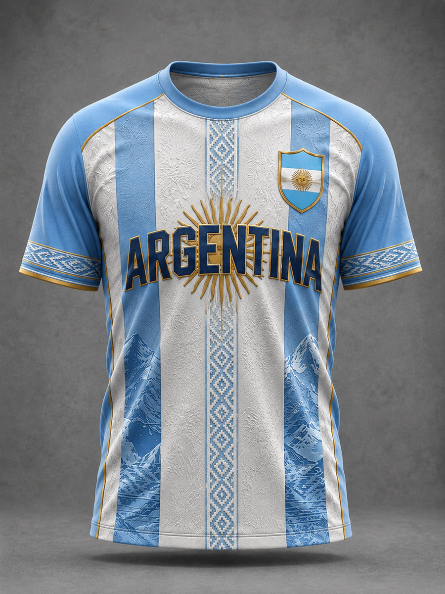Men's Argentina Football Printed T-shirt
