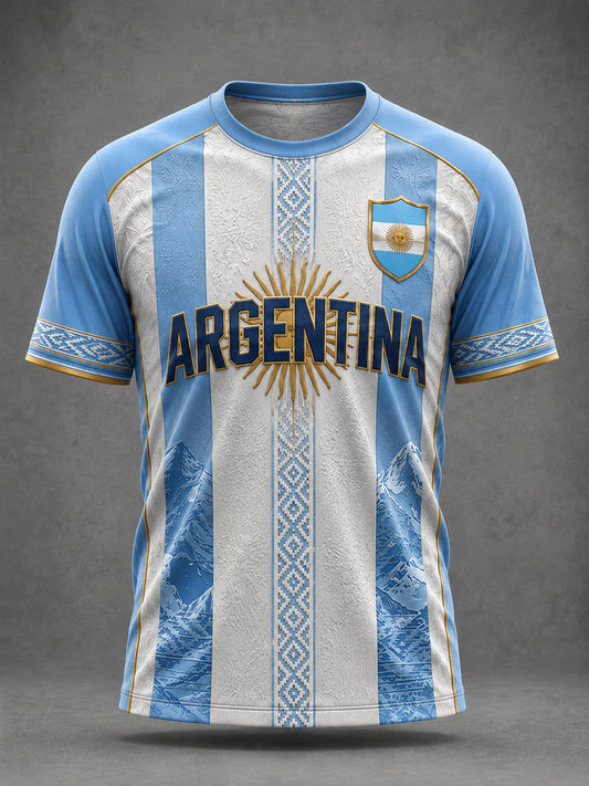 Men's Argentina Football Printed T-shirt