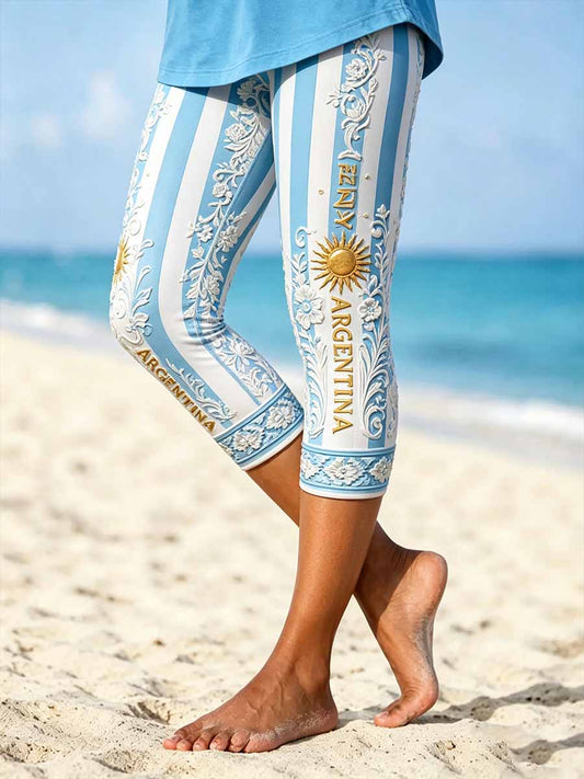 Women's Argentine Football Printed Leggings