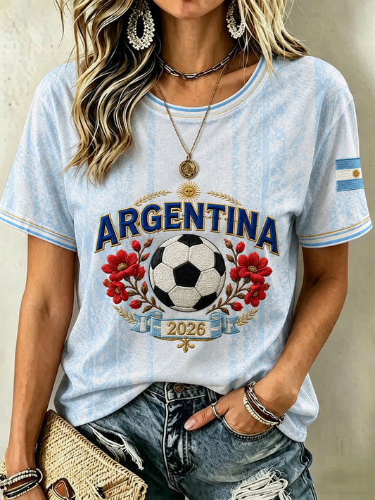 Women's Argentina Football Fan T-Shirt