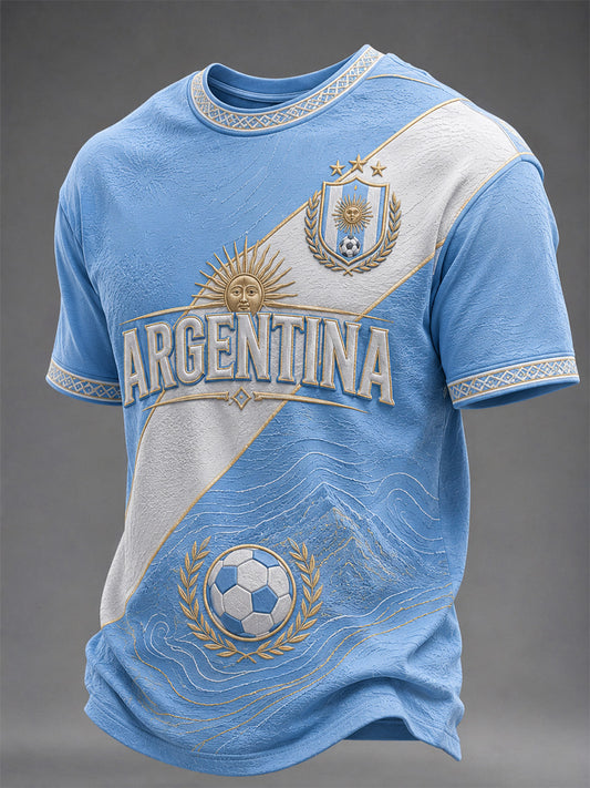 Men's Gift For Football Fans Print Casual Tee