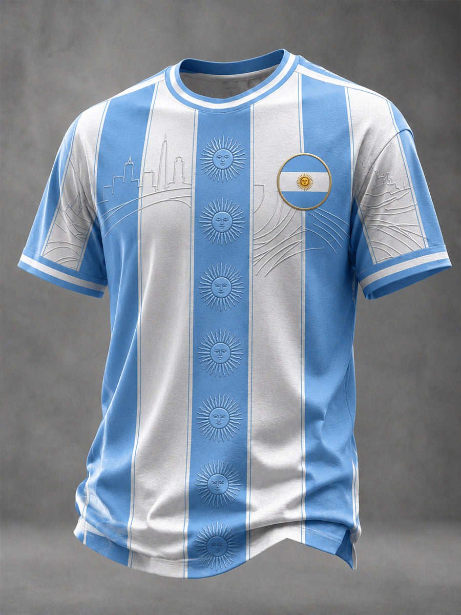 Men's Argentina Football Printed T-shirt