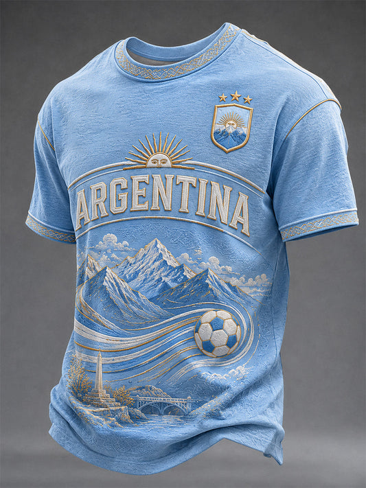 Men's Gift For Football Fans Print Casual Tee