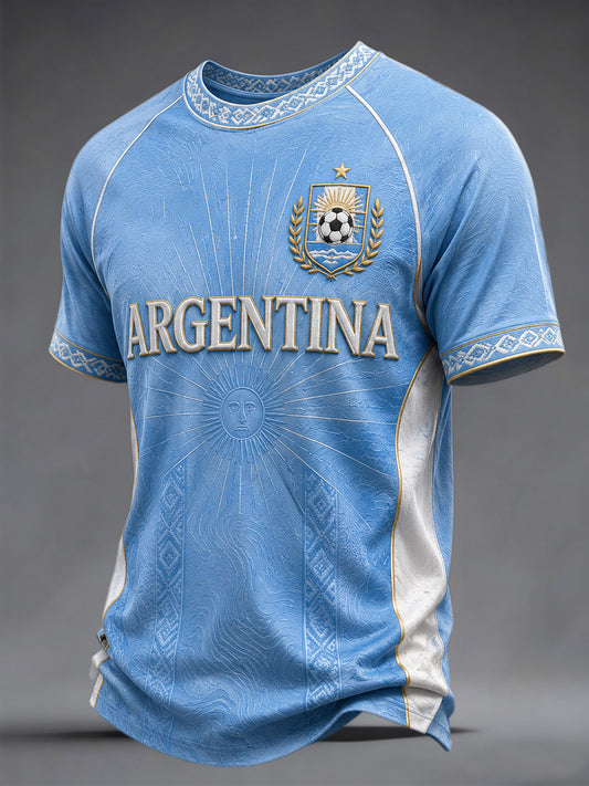 Men's Gift For Football Fans Print Casual Tee