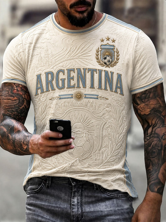Men's Argentina Football Printed T-shirt