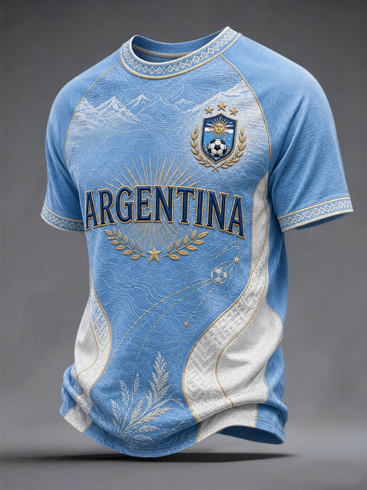 Men's Gift For Football Fans Print Casual Tee