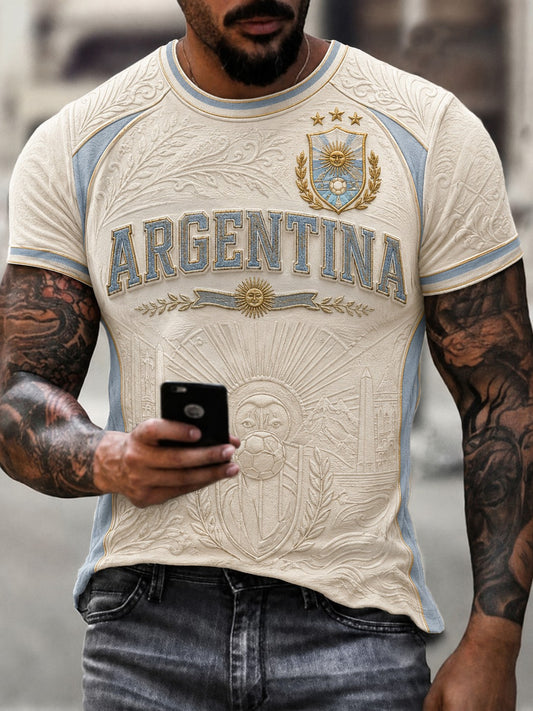 Men's Argentina Football Printed T-shirt