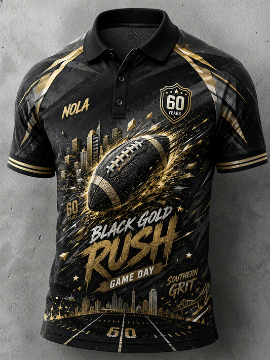 Men's The 60th Anniversary Of The New Orleans Saints Team Polo Shirt
