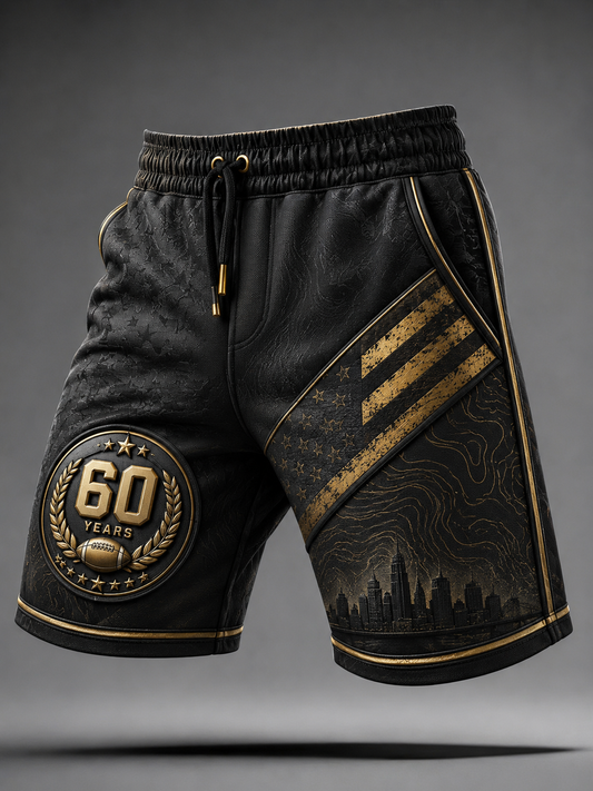 Men's The 60th Anniversary Of The New Orleans Saints Team Shorts