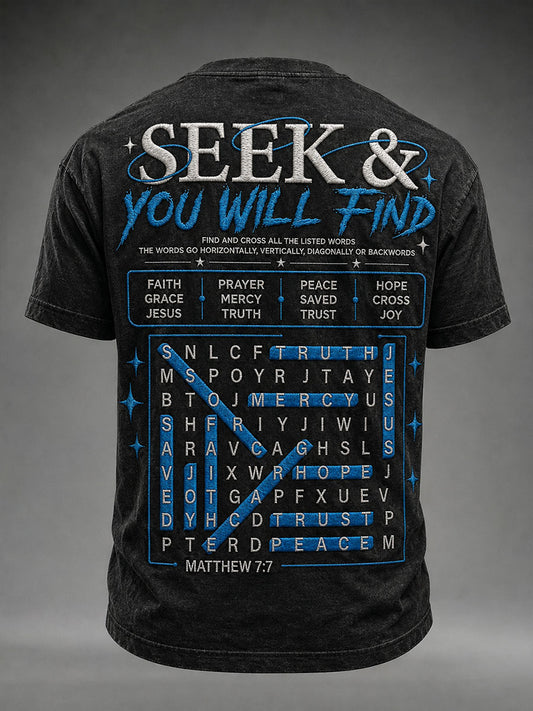 Men's Seek You Will Find Short Sleeves T-shirt