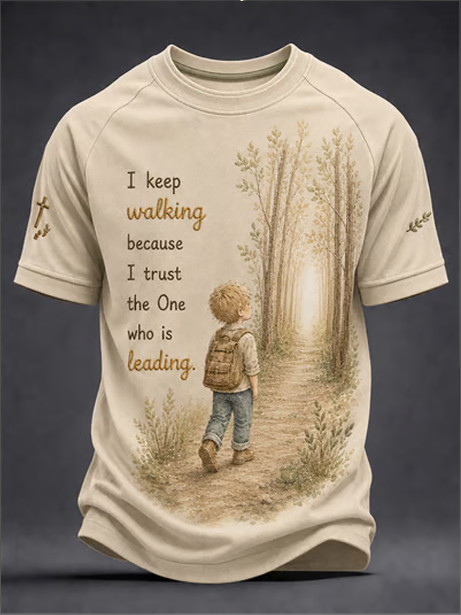 Men's Casual "Faith" Print T-Shirt
