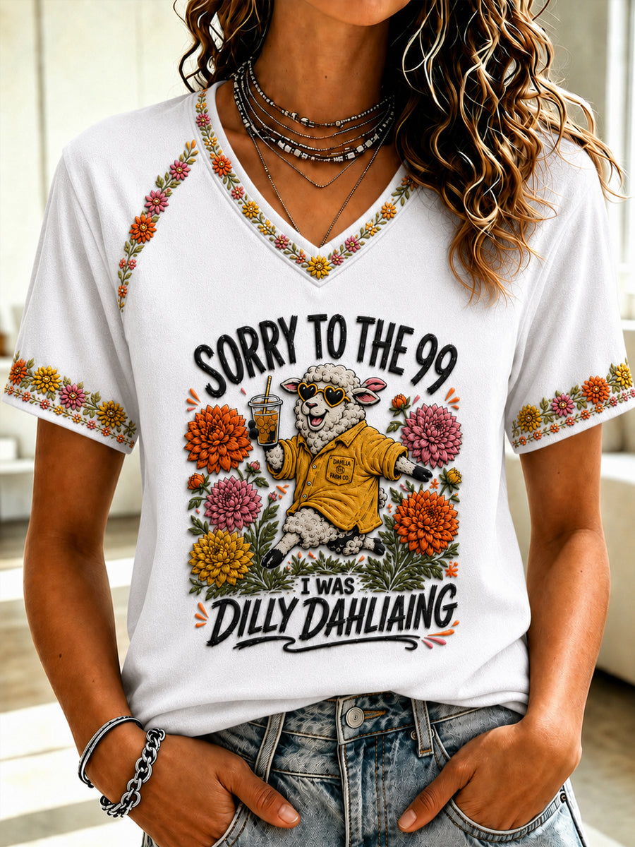 Women's Funny Christian I Was Dilly Dallying Short Sleeve T-shirt