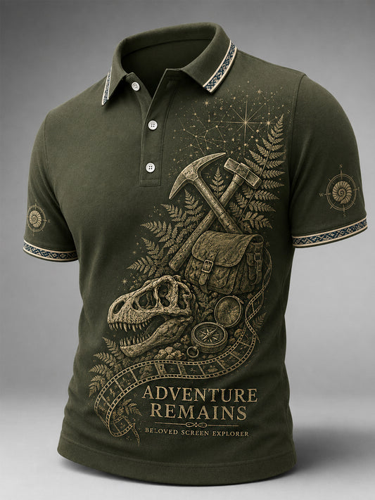 Men's R.I.P Dinosaur Explorer Memorial Polo