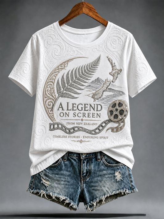 Women's Rip NZ Jurassic Legend Printed short-sleeved T-shirt