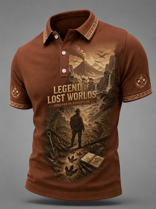 Men's R.I.P Dinosaur Explorer Memorial Polo