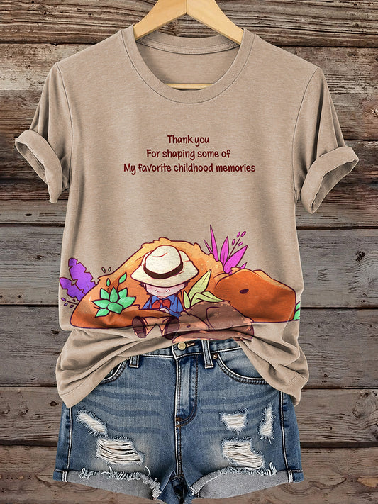 Women's 1947-2026 Memorial Vintage Dinosaur Graphic T-shirt