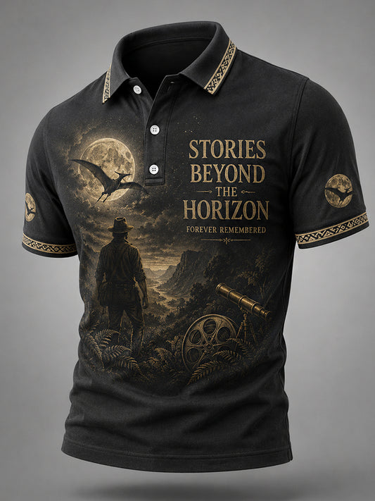 Men's R.I.P Dinosaur Explorer Memorial Polo